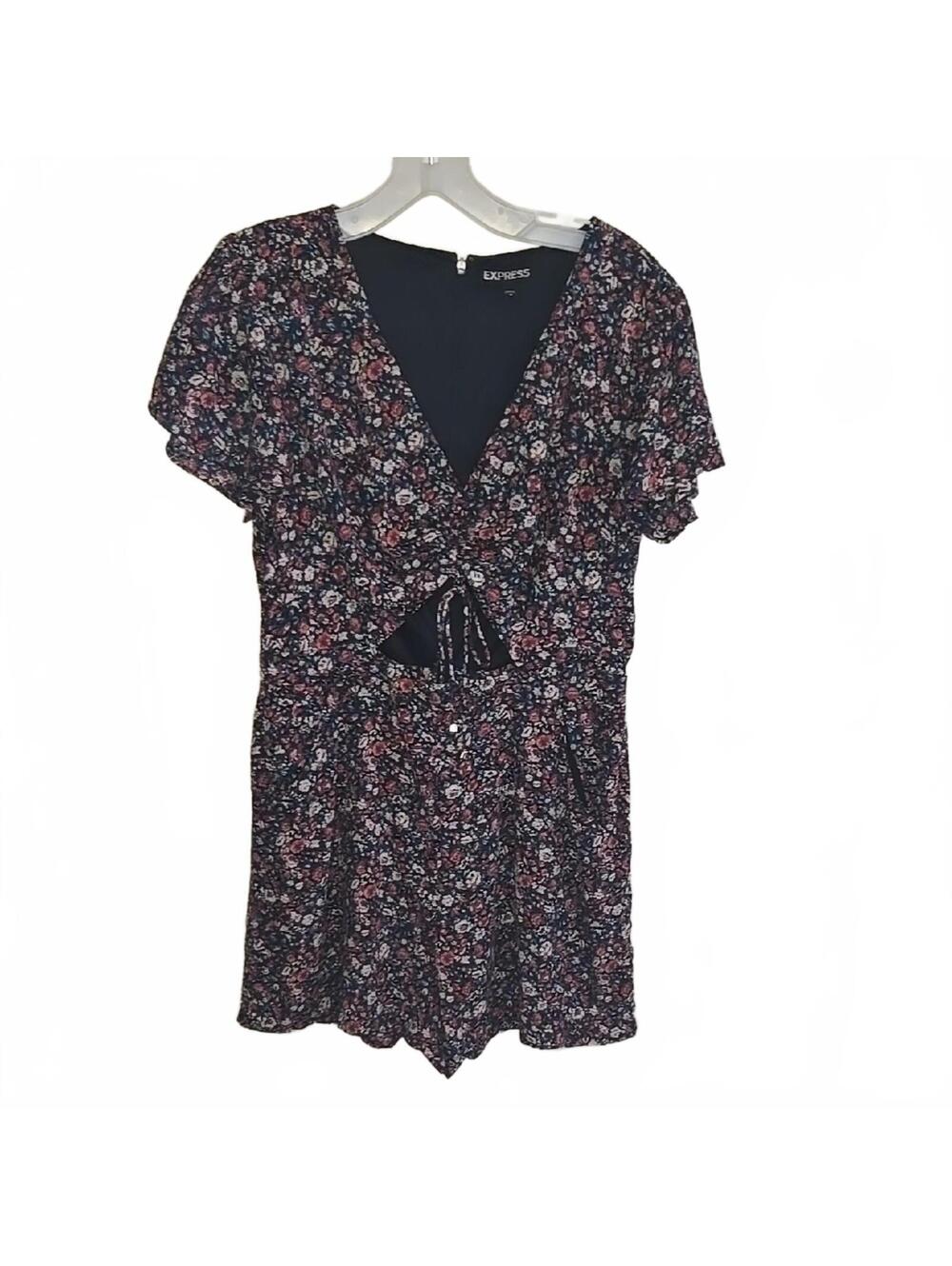 Express Floral Print Short Sleeve Romper Size 10